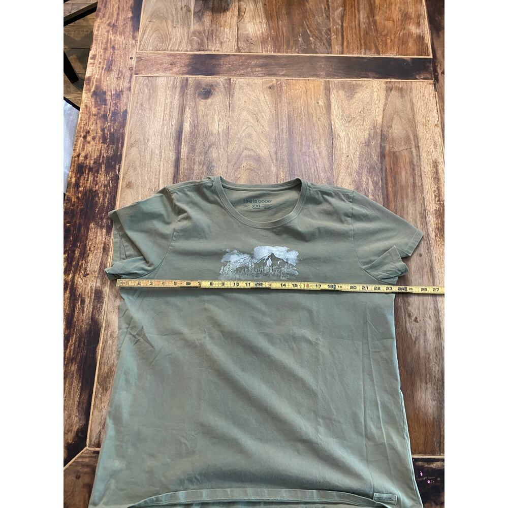 Life is Good Green Short Sleeve Pullover Crew Neckline T-Shirt Size 2XL - Picture 5 of 7